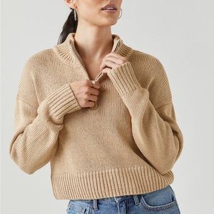 Quarter zip sweater pull over